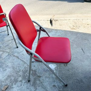 Ghế Xếp Lưng Cao Nệm Đỏ Cũ (Nhiều Màu)