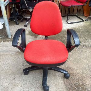 Ghế Xoay Nhỏ Đệm Nỉ Đỏ Chân Nhựa Cũ (Nhiều Màu)