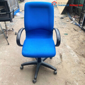 Ghế Xoay Văn Phòng Đệm Nỉ Xanh Cũ